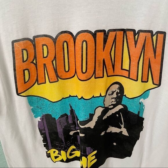 The Notorious B.I.G. Brooklyn White T-Shirt in Size Medium - Picture 4 of 9